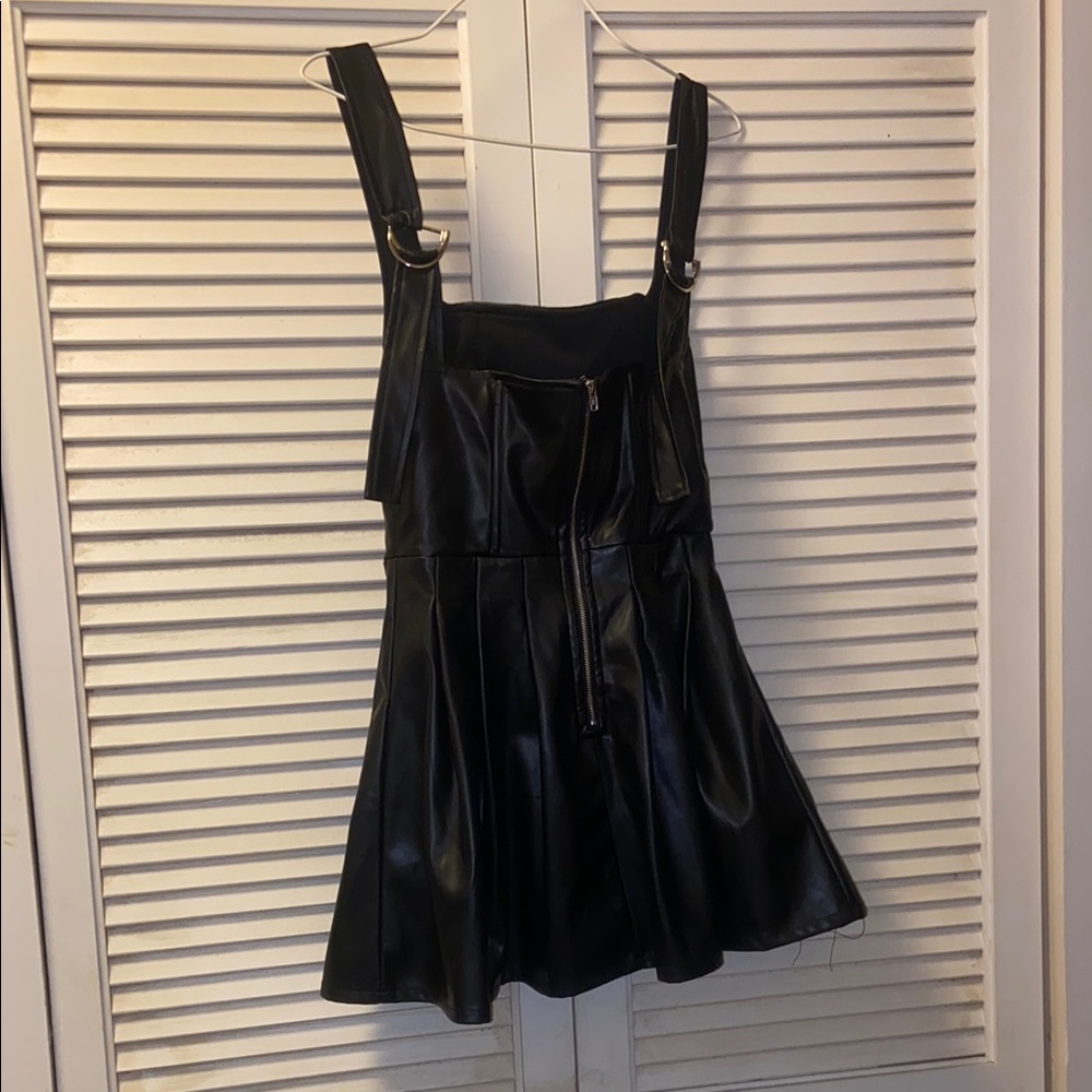 AKIRA Black Ruffled Ruched Mini Dress - Picture 3 of 4